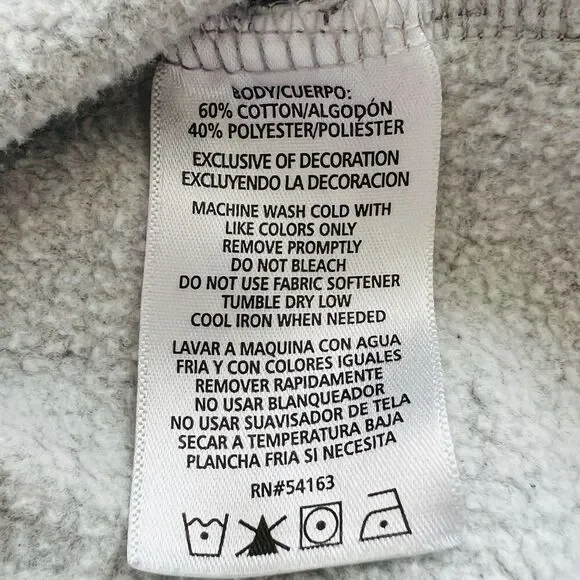 Calvin Klein Gray Leopard Print Turtleneck Cropped Sweatshirt Size Small - Picture 8 of 8